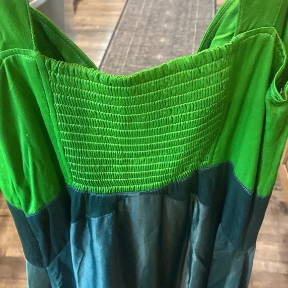 Anthropologie Maeve The Jocelyn Sleeveless Slip Midi Dress Green Viscose Medium - Picture 6 of 7
